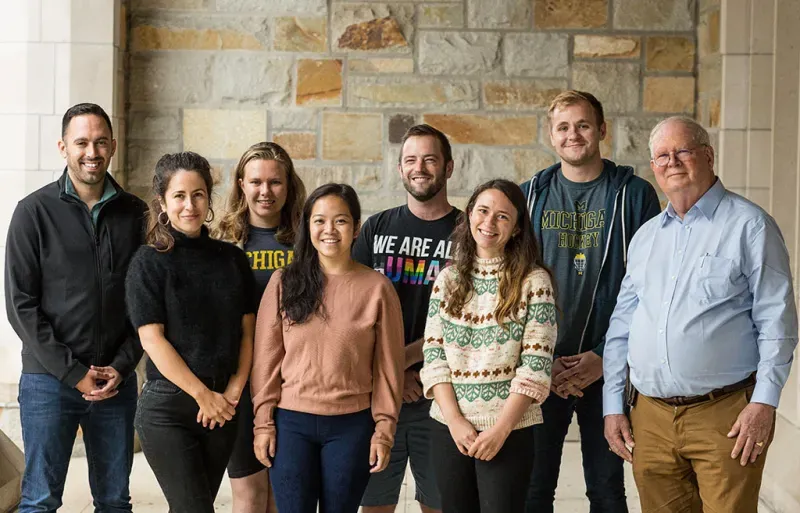 Bruce Frier in group photo with law students