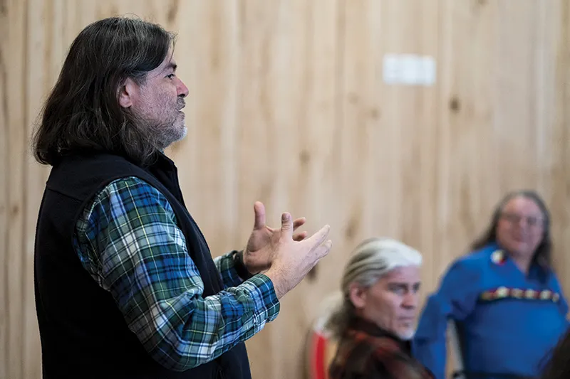 Professor Matthew L.M. Fletcher, ‘97, leads a discussion about customary and traditional law, as well as non-adversarial dispute resolution practices.