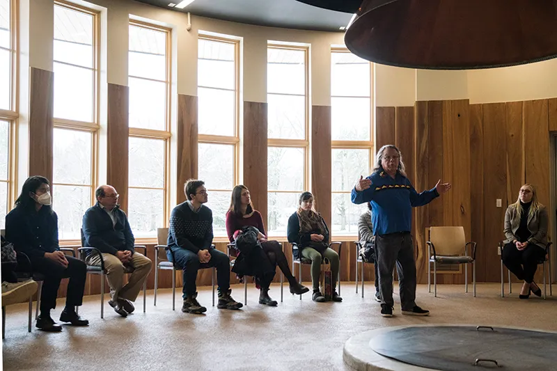 Hearing from Pokagon Band Tribal Court Chief Judge Michael Petoskey and others illustrated “the importance of humility and of listening,” says 3L Tim Devine.