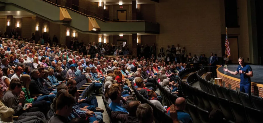 While representing Grand Rapids and other West Michigan communities, Justin Amash, ‘05, embraced opportunities to be transparent to his constituents through public forums and social media.