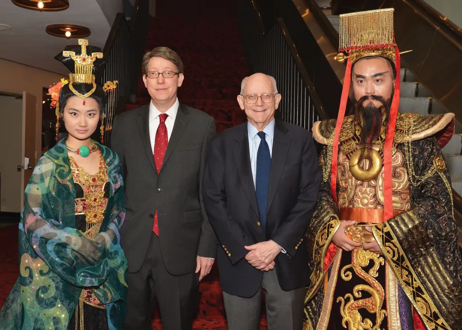 NEW YORK, NY – AUGUST 28: (L-R) Bob Nederlander Jr., president & CEO, Nederlander Worlwide Entertainment, and Robert Nederlander Sr., chairman, Nederlander Worldwide Entertainment, attend the announcement of a new entertainment and travel destination in China located in Xi’An on site of the legendary Terra Cotta Warriors & Horses, at Minskoff Theatre. (Photo by Slaven Vlasic/Getty Images for Nederlander Worldwide Entertainment)