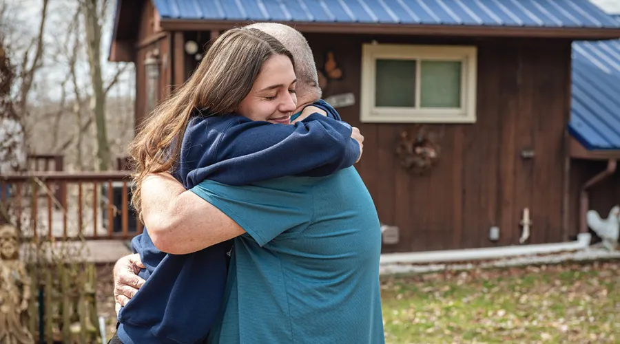 Spring 2023 Feature Titus Frank 001 Student-attorney Alexis Franks, ’23, who was not present the day Titus was freed, saw him for the first time in late March.