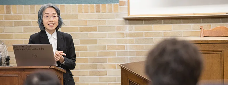 Dean Masami Okino lectures at Michigan Law