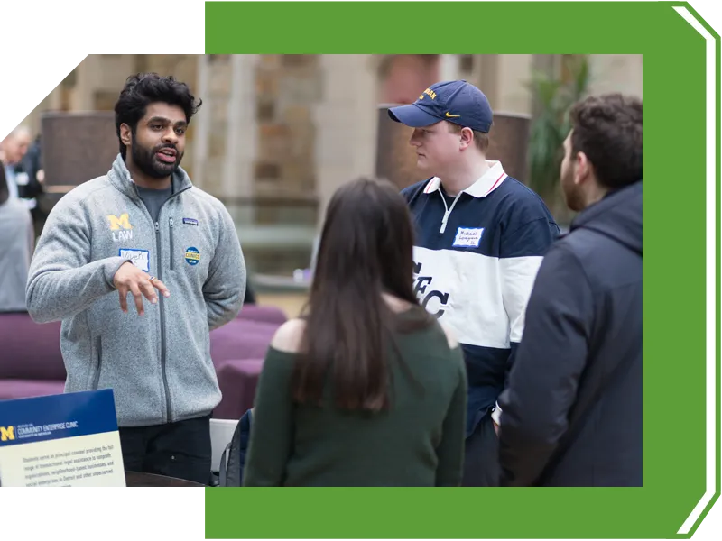 Students at Clinic Fair