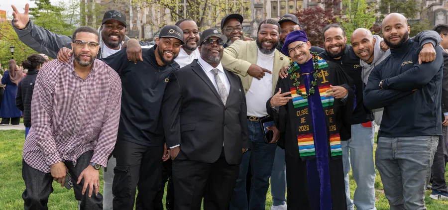 Ruben Piñuelas poses with fellow exonerees.
