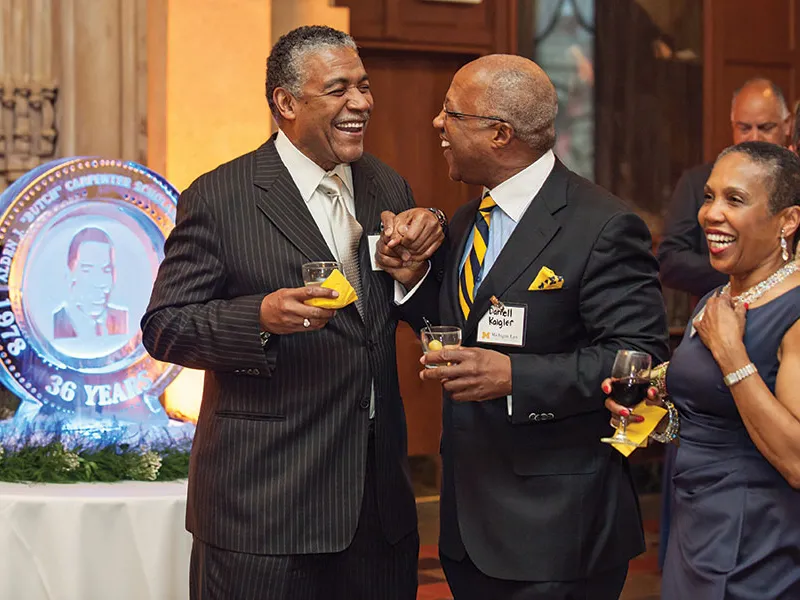 Godfrey Dillard, ’73, Dr. Darnell Kaigler, and Shirley Kaigler, ’75