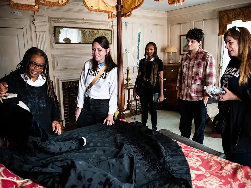 Students visited Sylvester Manor, a plantation built by slaves whose history precedes the American Revolution.