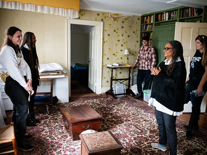 Students visited Sylvester Manor, a plantation built by slaves whose history precedes the American Revolution.