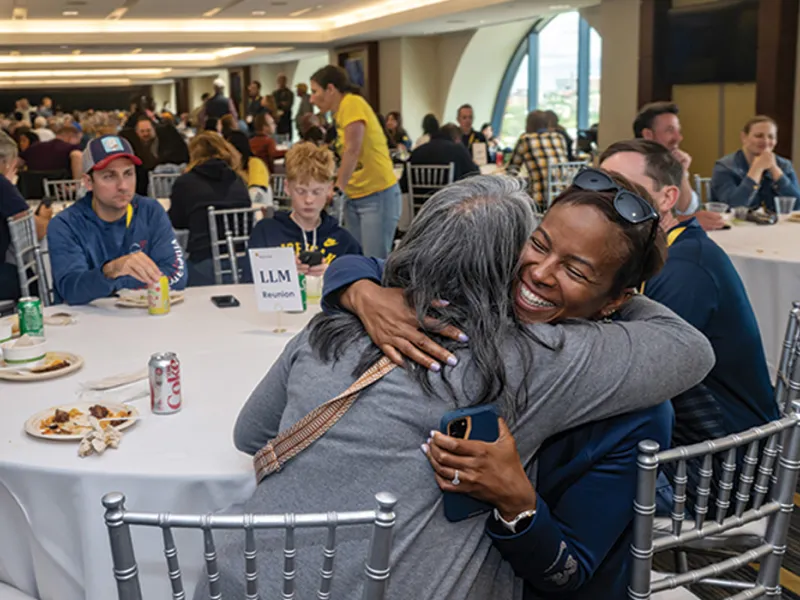 Alumni embrace