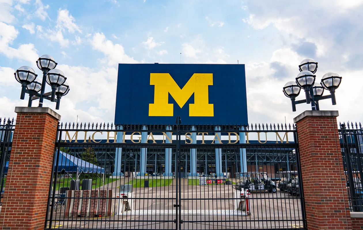 Front gates of the Michigan Stadium