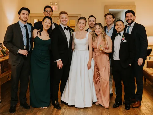 Christiana Johnson and Stephen Andersen were married in September 2025 by fellow 2022 alumnus Andrew Parks.