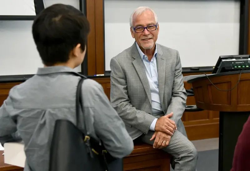 Tim-Kochis being interviewed