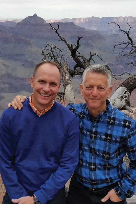 Shulman (right) with his partner, Eric Mugele, in 2016.