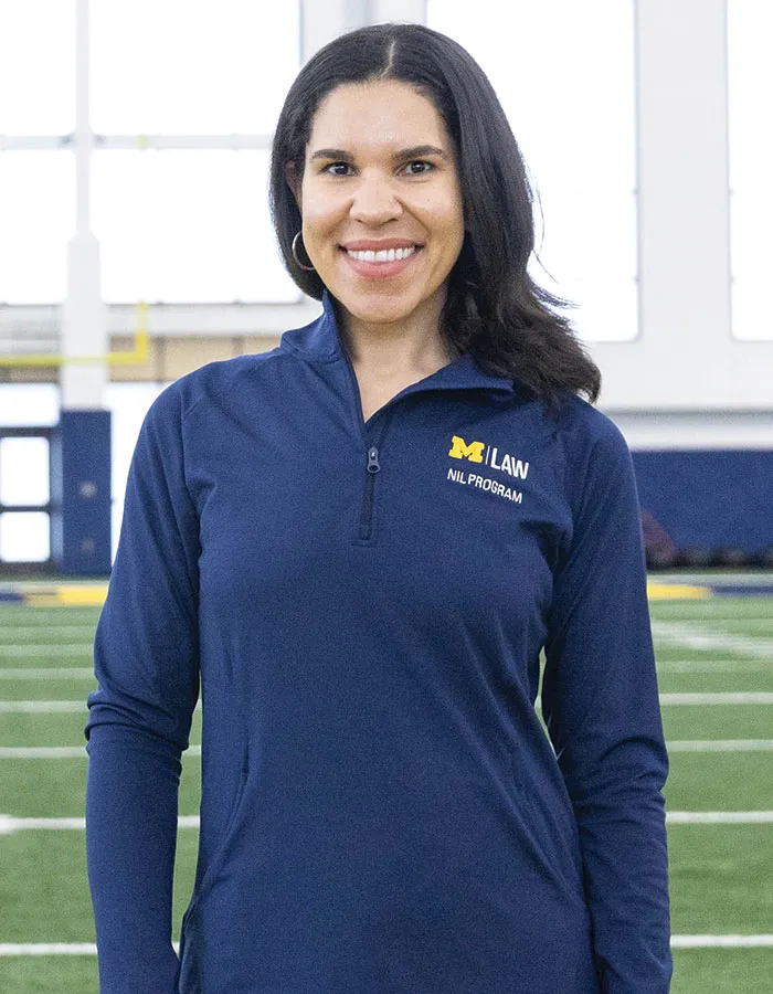 As co-director of the Zell Entrepreneurship Clinic, Tifani Sadek, a clinical assistant professor, is leading the clinic’s efforts to support student-athletes in NIL endeavors.