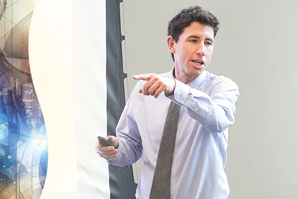 Patrick Barry teaches a class at Michigan Law.
