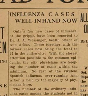 Influenza Cases Well in Hand Now 