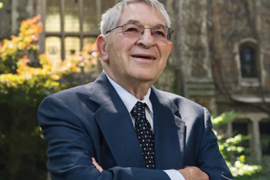 Doug Kahn in front of law building