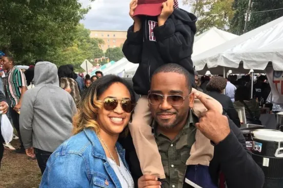 Ron Falls with family at a festival