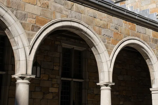 Beauty image of the Arches in the Law Quad at the University of Michigan Law School
