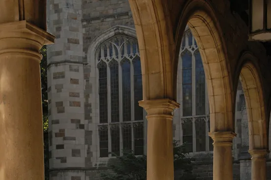 beauty image of the arches in the law quadrangle