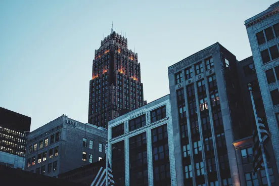 Skyline view of Detroit