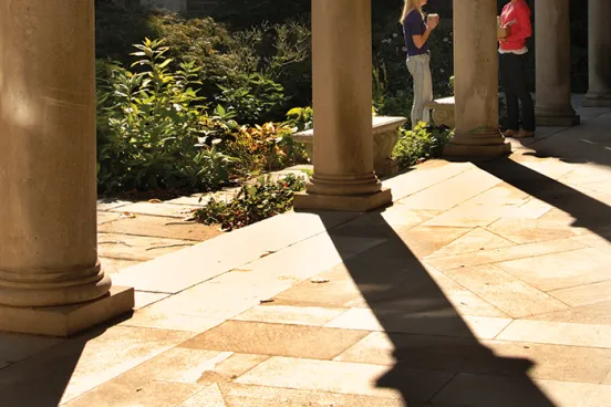 Beauty image of the Michigan Law Quad at the golden hour