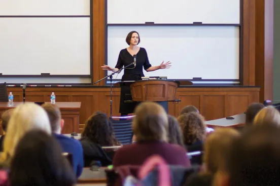 Carolyn Frantz speaking at Latham’s Leading Women Series