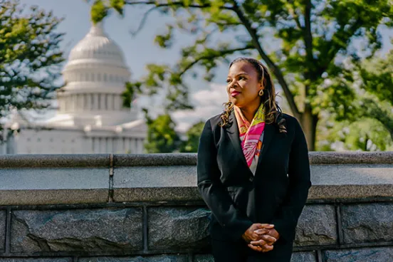 A portrait of Kristin Johnson ’03.