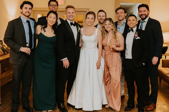 Christiana Johnson and Stephen Andersen were married in September 2025 by fellow 2022 alumnus Andrew Parks.