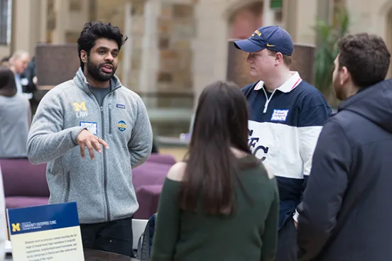 Students at Clinic Fair