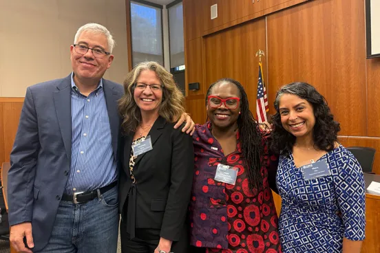 Gabriel J. Chin and three other alumni connected at a recent conference at UC Davis.