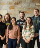 Bruce Frier in group photo with law students