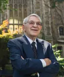 Doug Kahn in front of law building