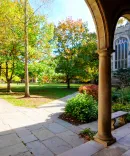 Beauty image of the architecture in the Law Quad