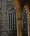 beauty image of the arches in the law quadrangle