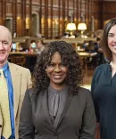 Professors Daniel Crane, Alicia Davis, and Bridgette Carr, ‘02.