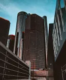 View of Detroit cityscape