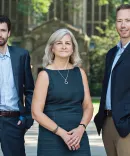 Ben Gubernick, ‘11; CEO MJ Cartwright; and Prof. J.J. Prescott.