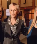 Gloria Steinem, Professor Catharine A. MacKinnon, and Professor Ann Bartow of Pace Law School, one of the people who nominated MacKinnon, at the awards ceremony. 