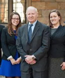 Robert Fiske, ’55, with the 2014 Fiske Fellows (left to right): Samuel Hall, ’13, Elizabeth Grossman, ’12, Meredith Garry, ’13, and Austin Hakes, ’12.