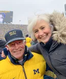 Ginny and Peter Gustafson, ’70, began their journey together when they met as dance partners in a U-M Winter Weekend student event at Hill Auditorium.