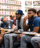 University of Michigan athletic Students in a classroom