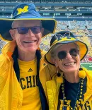 Bill, ’71, and Cindy Rainey at a Michigan football game.