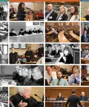 Collage celebrating the history of the Campbell Moot Court, featuring courtrooms, attorneys, judges, and moot court activities over the years. Collage celebrating the history of the Campbell Moot Court, featuring courtrooms, attorneys, judges, and moot court activities over the years.
