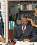 Dominic Akuritinga Ayine, LLM ’98 with Justice Srem-Sai and Exorm Azuma