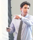 Patrick Barry teaches a class at Michigan Law.
